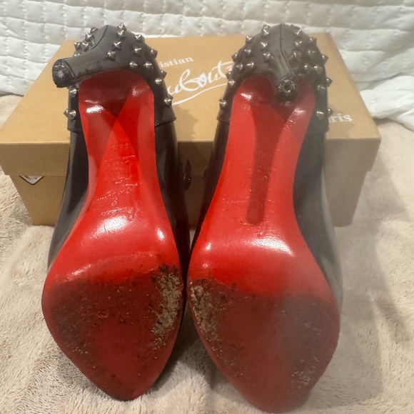Christian Louboutin Black Studded Heels - Picture 4 of 7